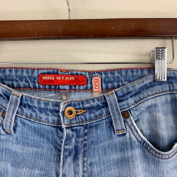 Big Star Bootcut Jean in Medium Indigo Distressed - Picture 10 of 10